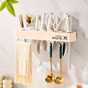 Kitchen Rack Wholesale Punch-free Wall-mounted Seasoning Rack Chopsticks Holder Knife Storage